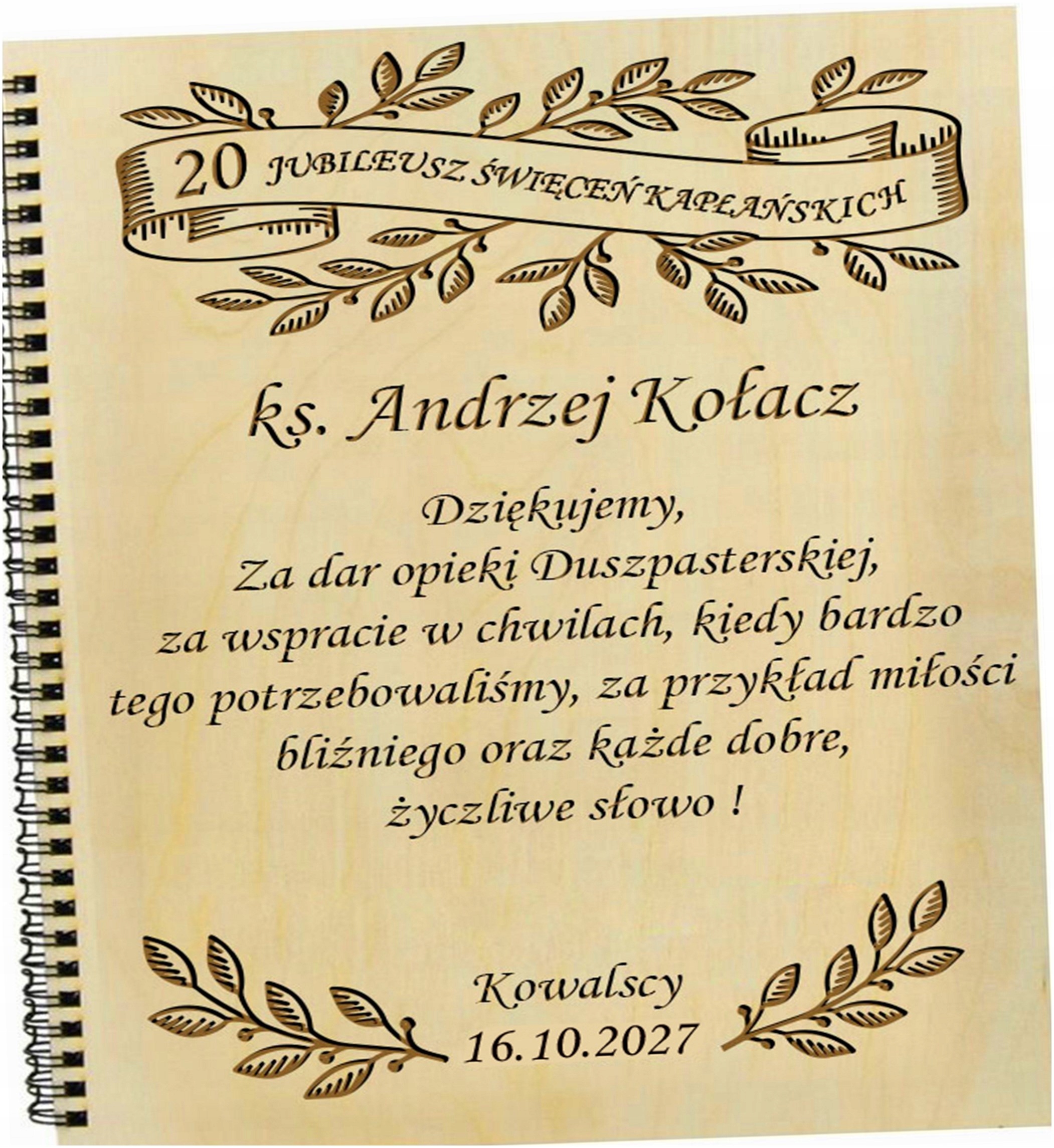PREZENT NA ROCZNICĘ KAPŁAŃSTWA DLA PROBOSZCZA OD WSPÓLNOTY