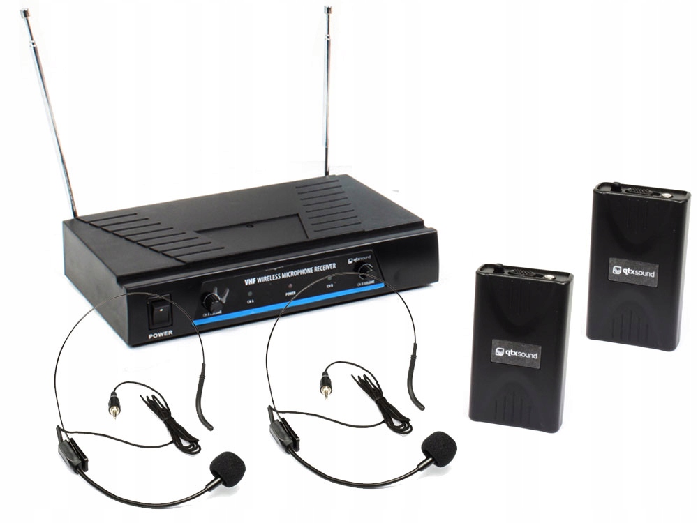 Bezdrátová sluchátka s mikrofonem Qtx Sound VN2 Vhf 174,1+
