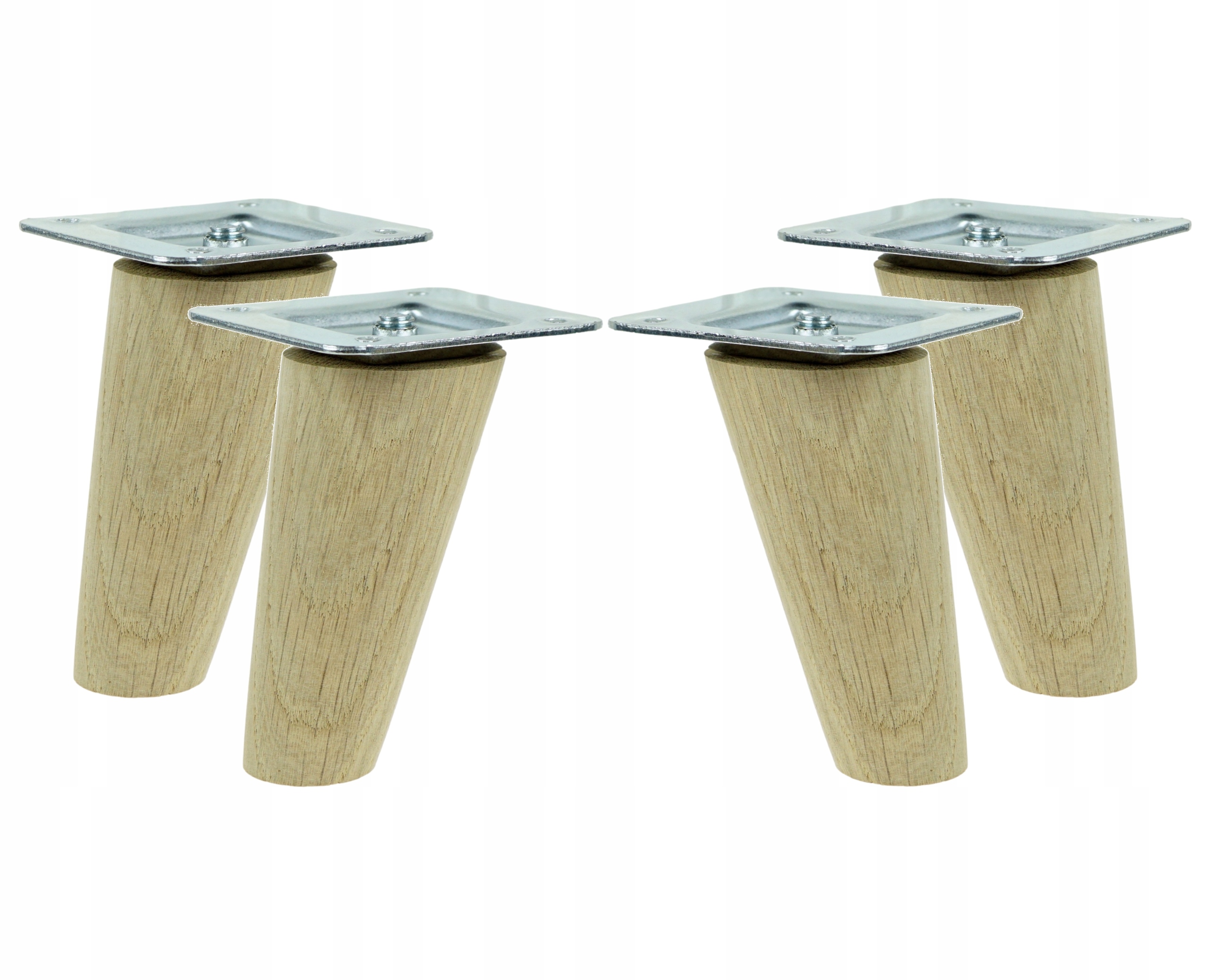 

Nogi nóżki drewniane dębowe skośne zestaw 8 cm