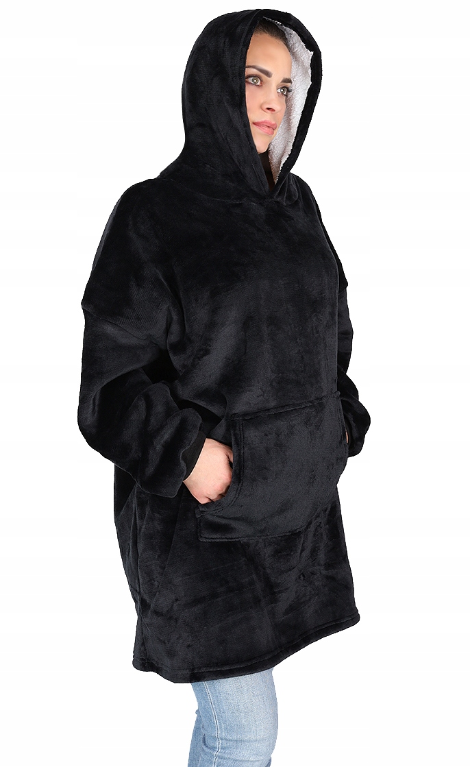 Ciepła Bluza Oversize XXL Koc Włochacz Futrzak 2w1 Waga produktu z opakowaniem jednostkowym 0.675 kg