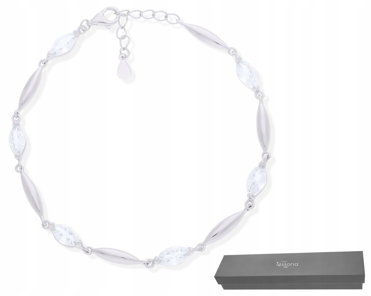 Stříbrný Náramek Zirkony Pro Ženy 925 Originální Elegantní Vzor