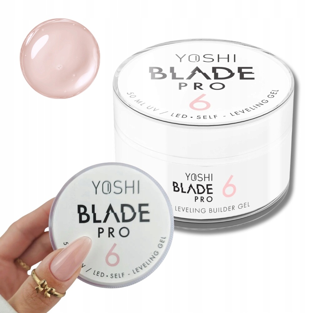 Yoshi Żel Budujący Blade Pro 6 Do Paznokci Beż Klasyczny Nude Twardy 50ml