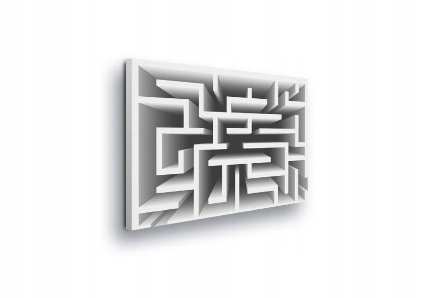 Obraz 80x60 Labyrint minimalismus 3D efekt geometrie abstrakce hádanka