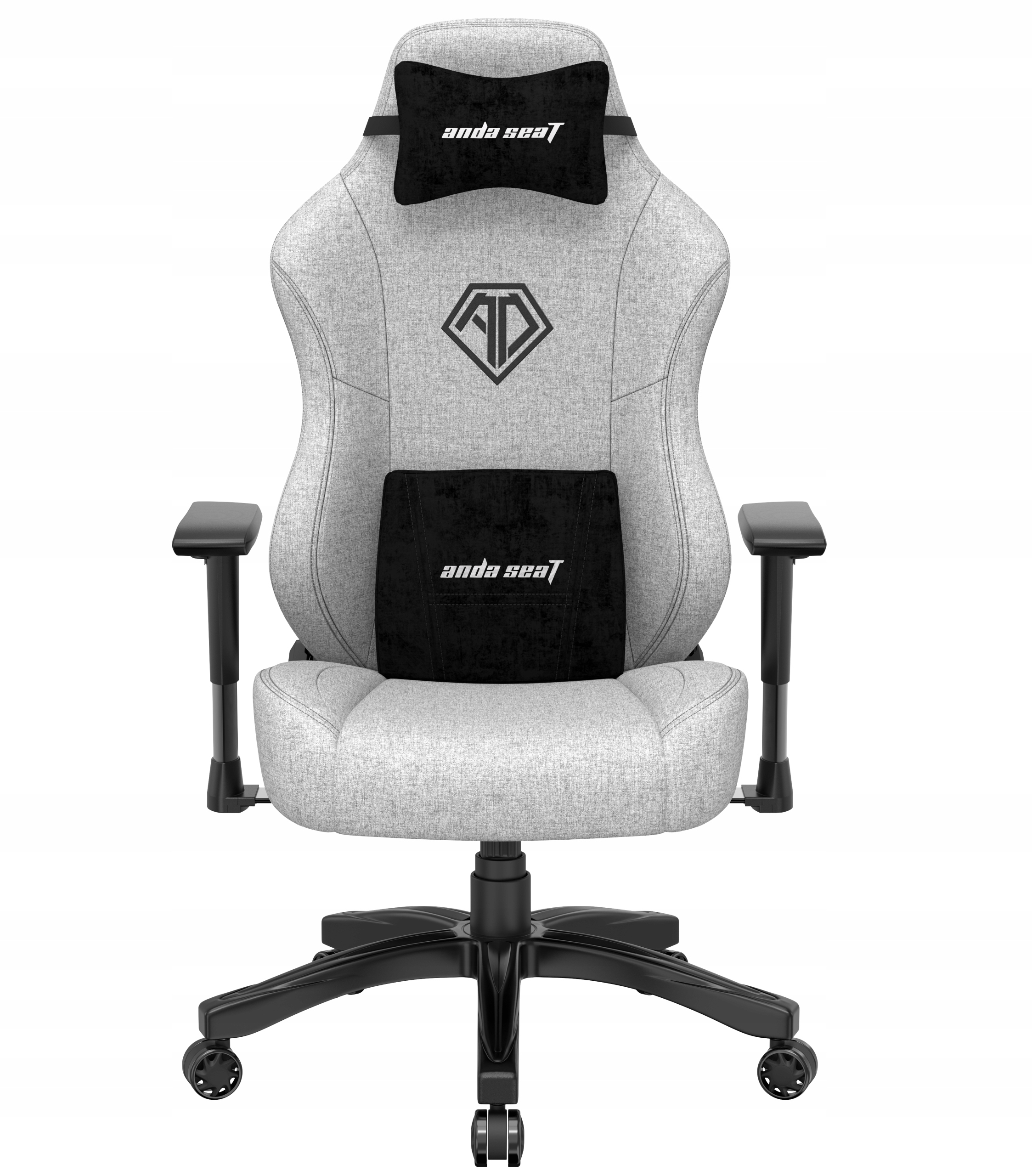 Fotel gamingowy biurowy Anda Seat Phantom 3 L szary materiałowy obrotowy