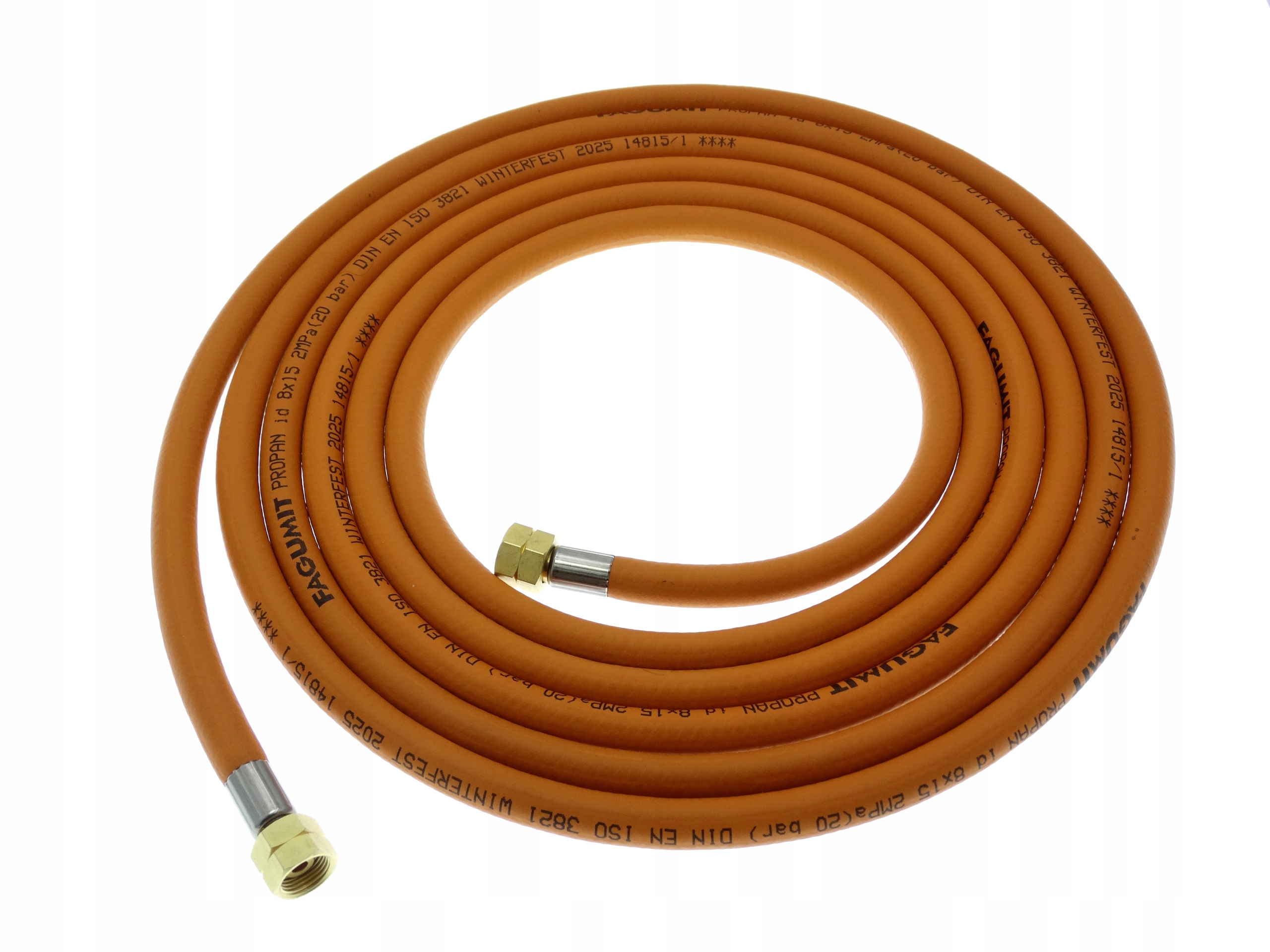 Gumová hadice Fagumit Propan pro hořák 2 x 3/8" 5 m