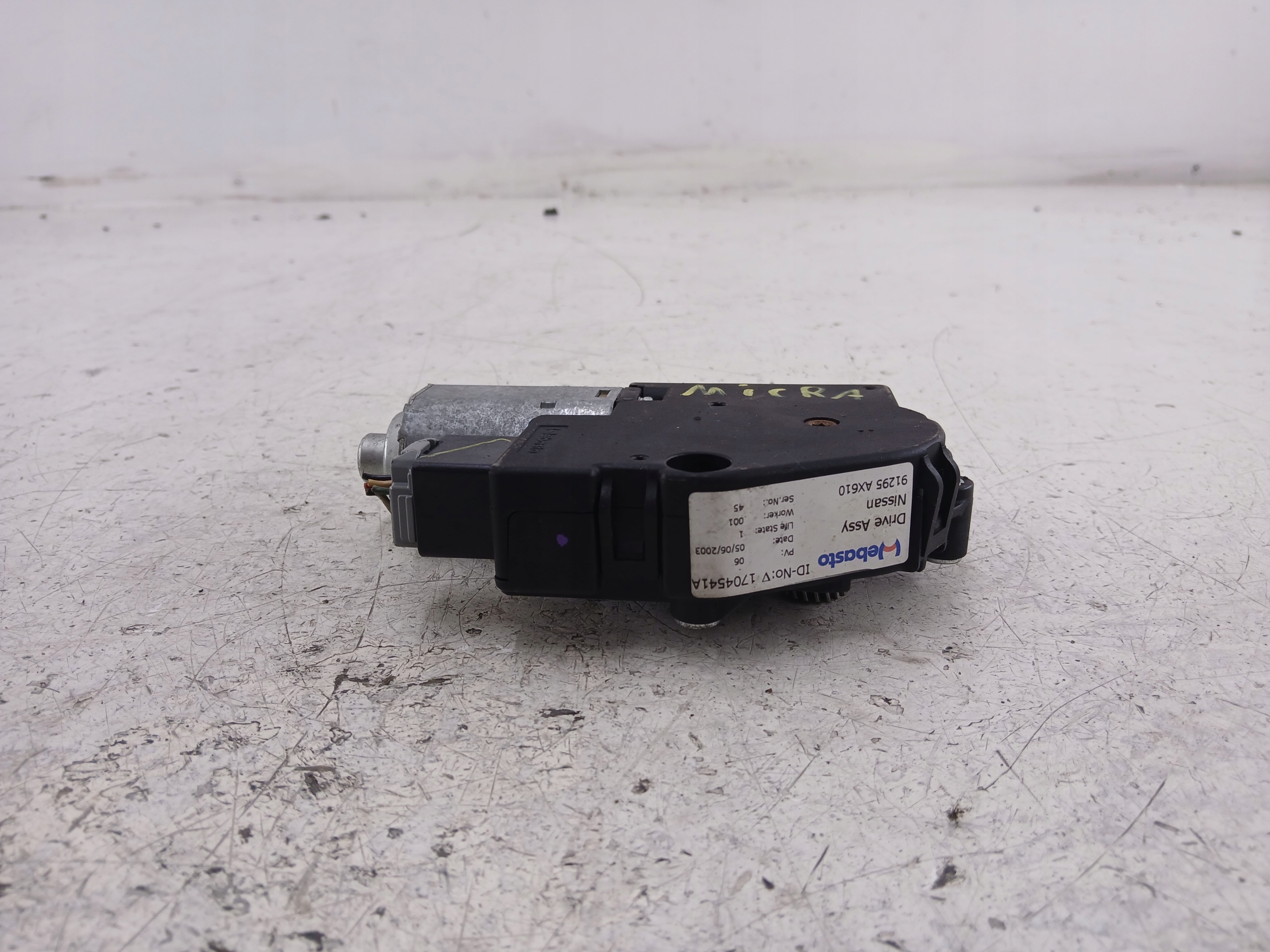 NISSAN MICRA K12 Motor Schiebedach 91295AX610