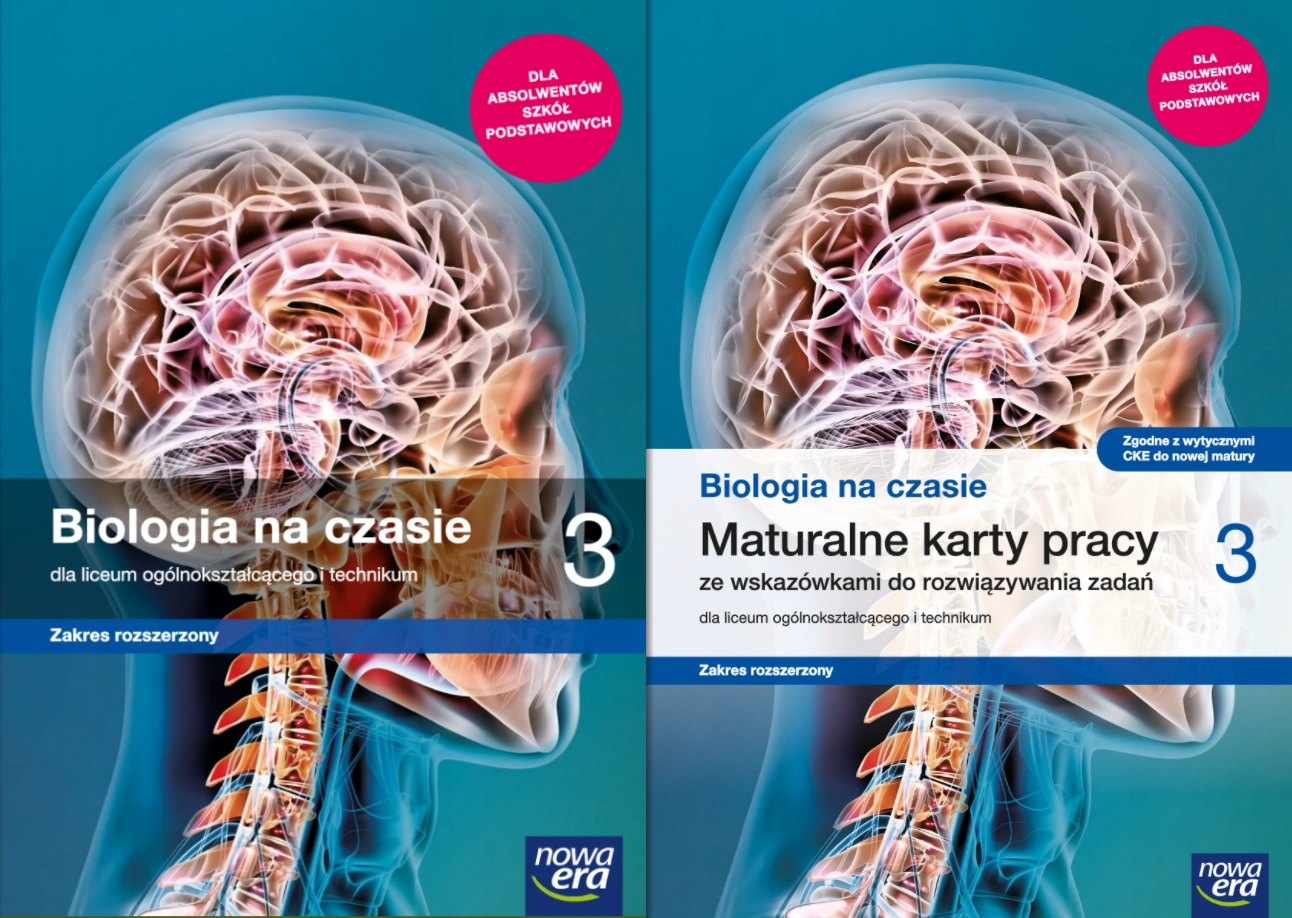 BIOLOGIA NA CZASIE 3 LO PODRĘCZNIK + KARTY PRACY ROZSZERZONY NOWA ERA