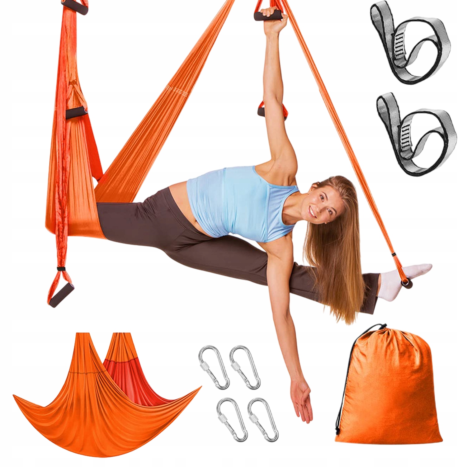 Houpací Síť Na Jógu Antigravitační Houpačka Na Strop, Nastavitelná