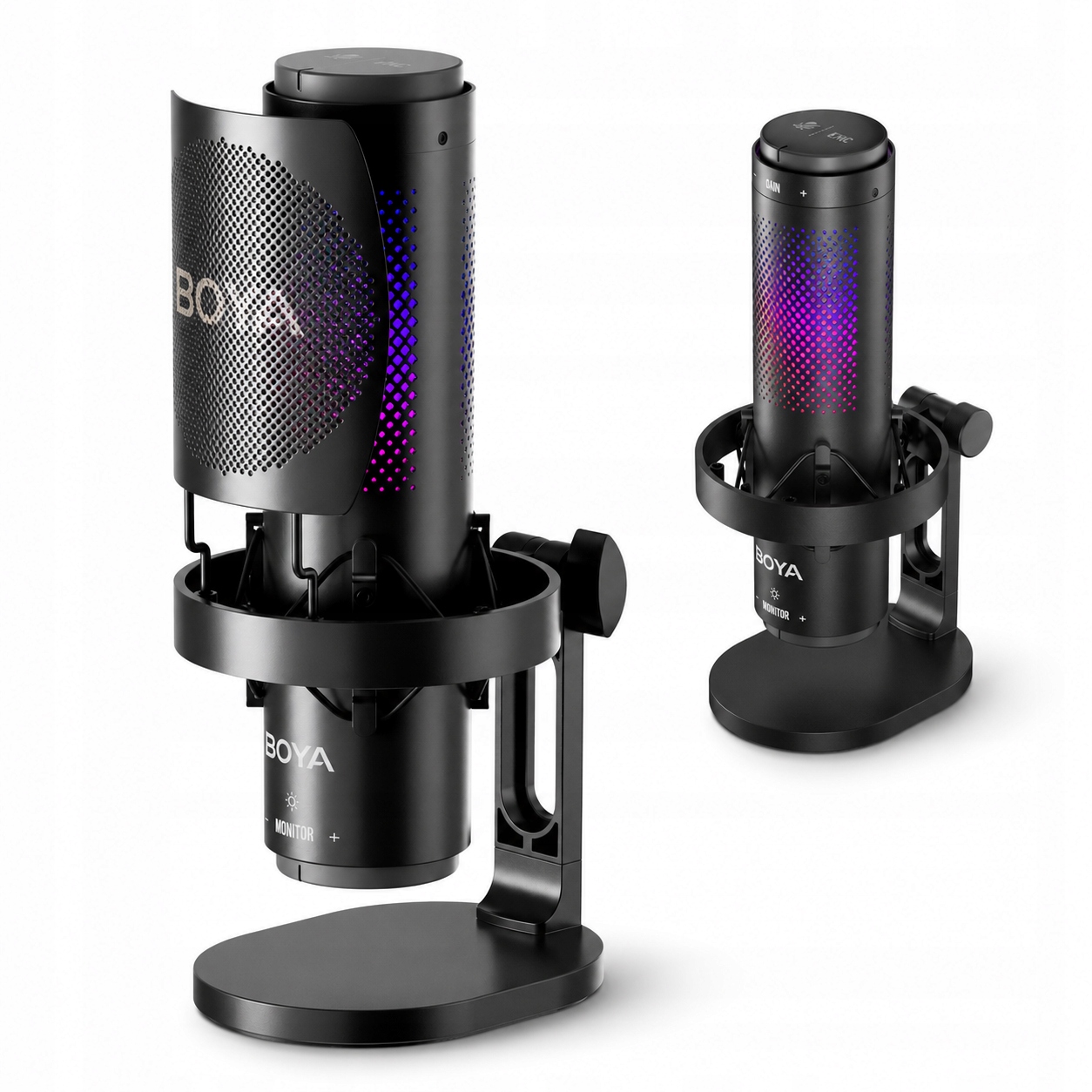 Herný Mikrofón Boya K9 Štúdiový Antišokový Statív Usb Rgb Pop Filter