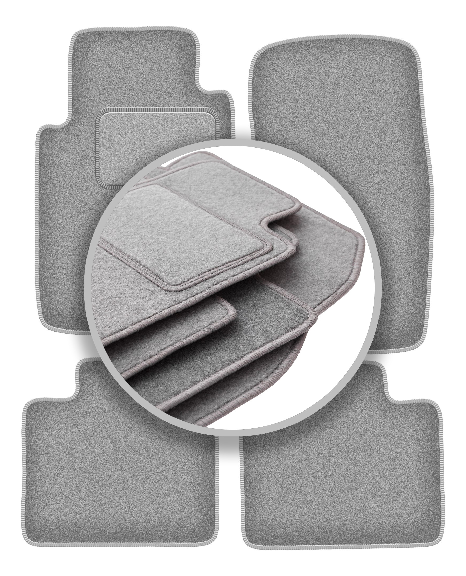 Velurové koberce Oslo šedé pro: Mitsubishi Pajero II terénní 1991-1999