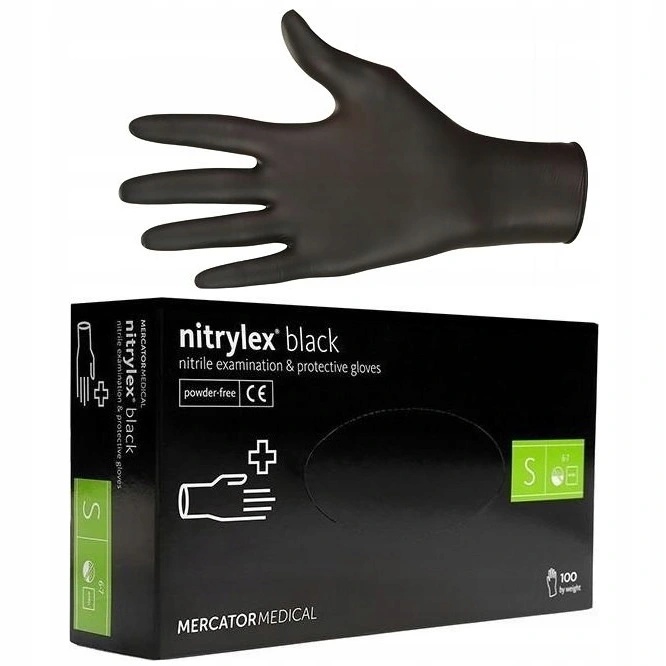 

Rękawice Nitrylowe Nitrylex Black Czarne S 100 Szt
