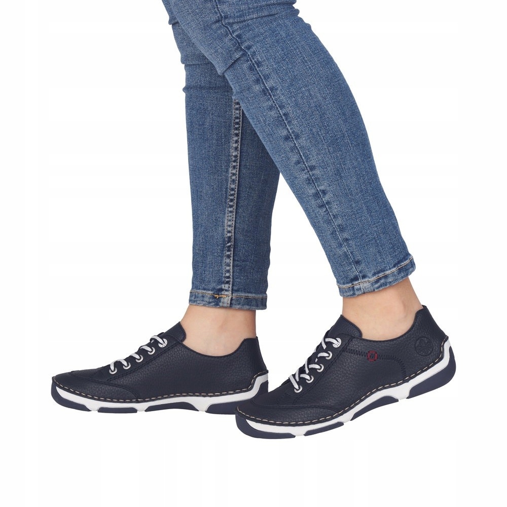 Dámské kožené polobotky Rieker ve sportovním stylu, velikost vel