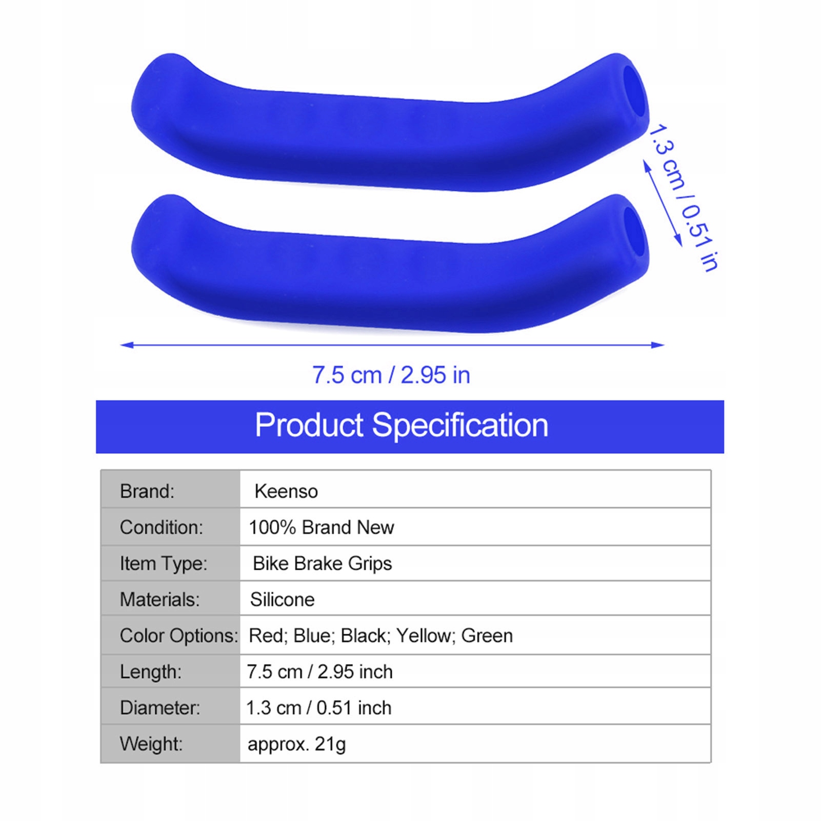 KLAMKI HAMULCA SILIKON GRIPS NIEBIESKI Stan opakowania oryginalne
