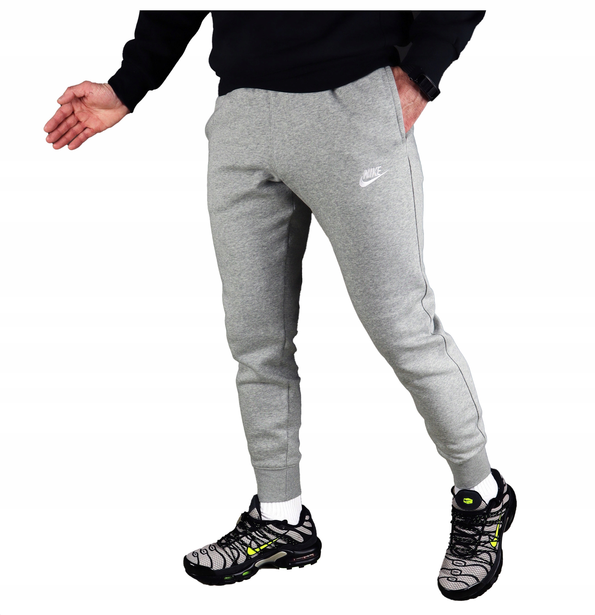 Nike Teplé kalhoty Bavlna teplákové Fleece jogger pánské zimní tepláky