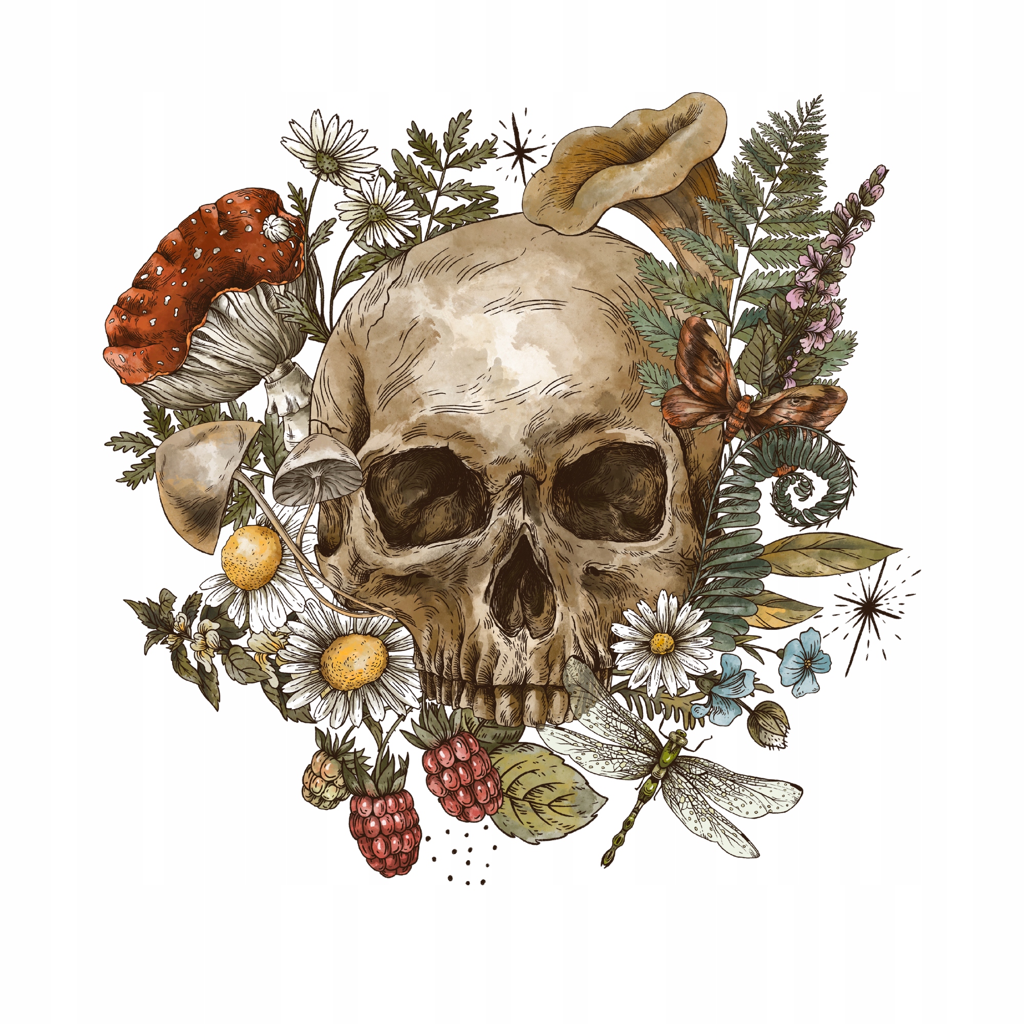 

Naprasowanka Czaszka Kwiaty Naklejka Na Odzież 5