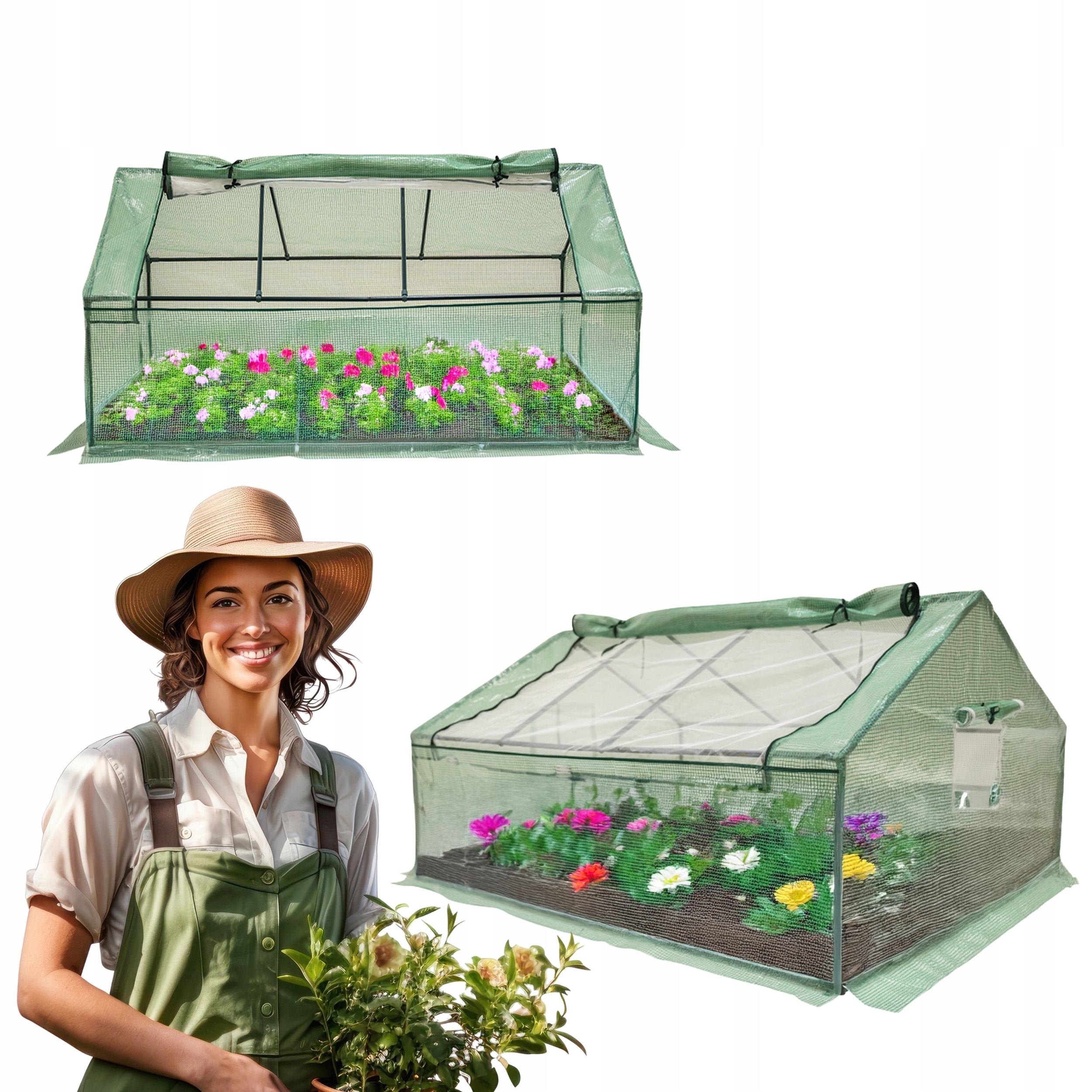 Mini Zahradní A Balkonový Skleník Fóliový Tunel Zelená Carina I 180x139
