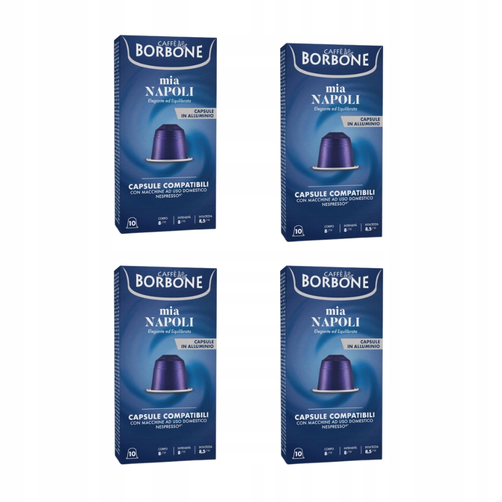 Levně Kapsle pro Nespresso Caffè Borbone Mia Napoli Sada 4 x 10 ks