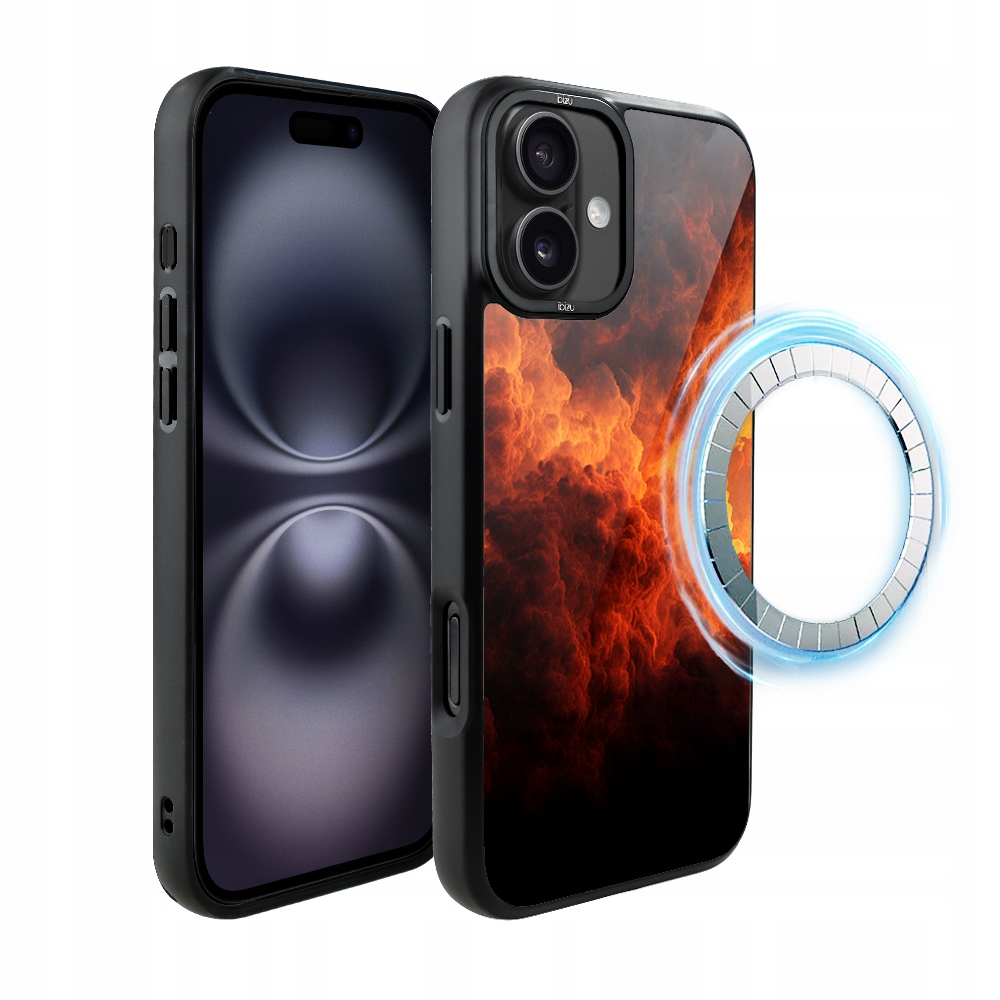 Matný Pouzdro Ibizu DropGuard pro iPhone 16 Plus s MagSafe, barva Inferno Sky