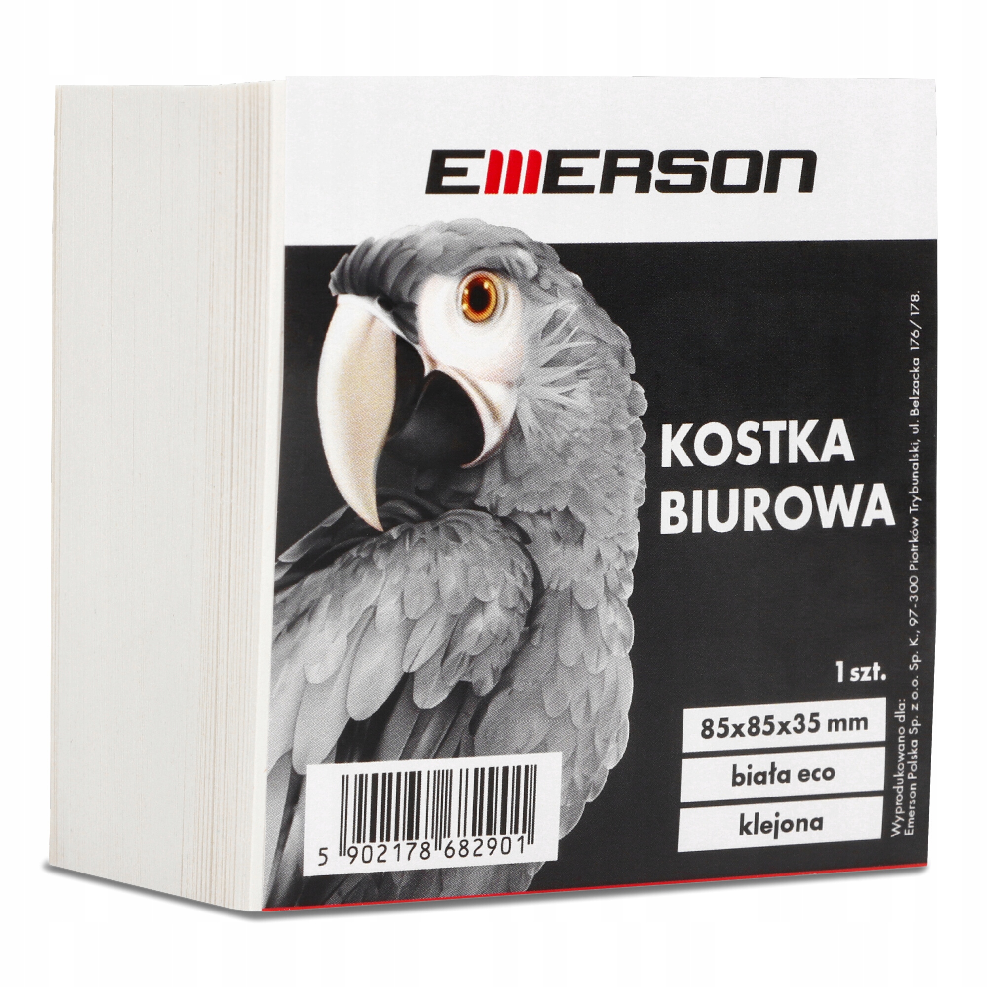 

Emerson Karteczki Kostka biała klejona 85x85x35
