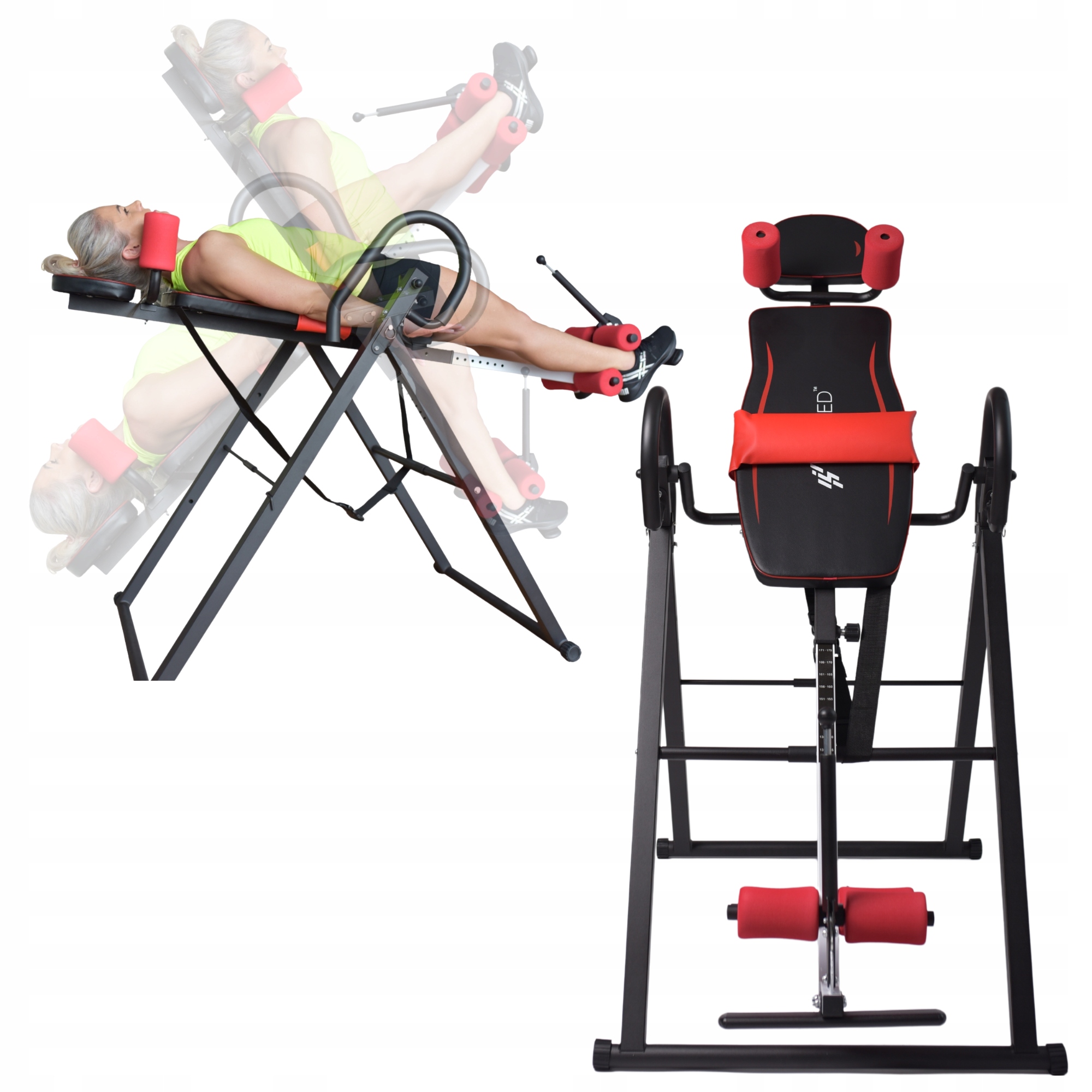 Gravitační lavice Inverzní rehabilitační velká pomoc při bolestech páteře