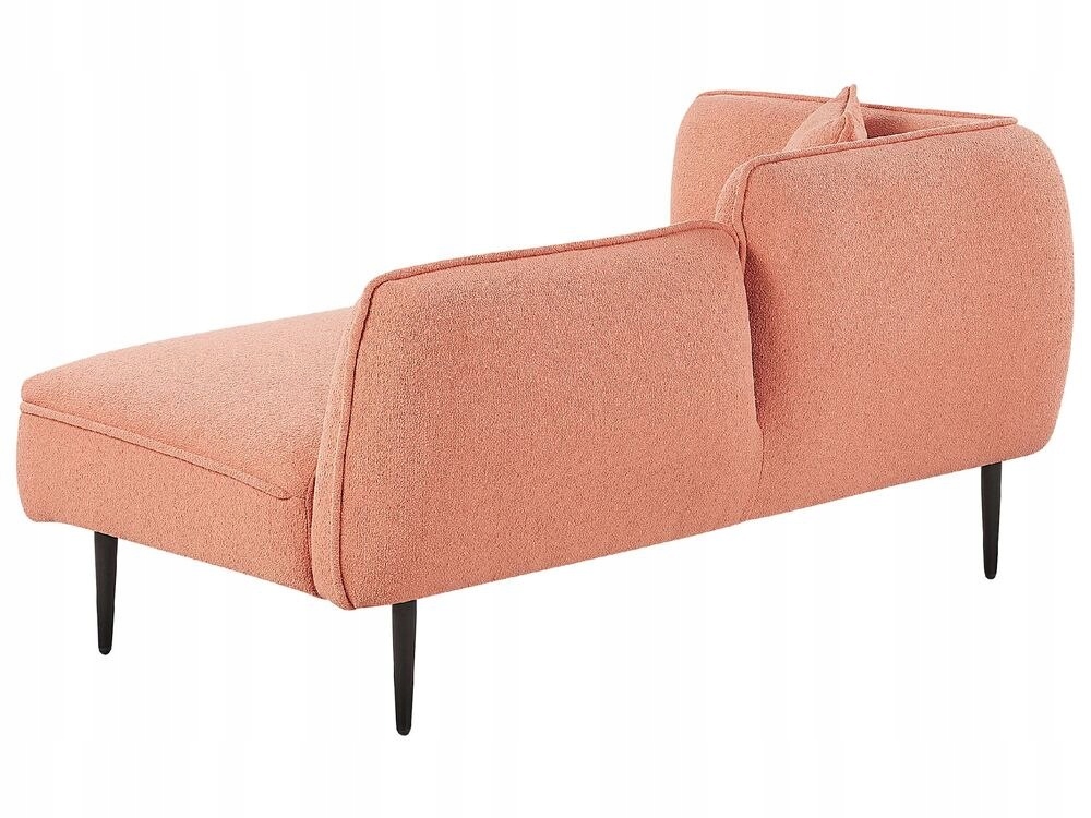 Szezlong boucle lewostronny różowy CHEVANNES Powierzchnia spania - długość (cm) nie dotyczy