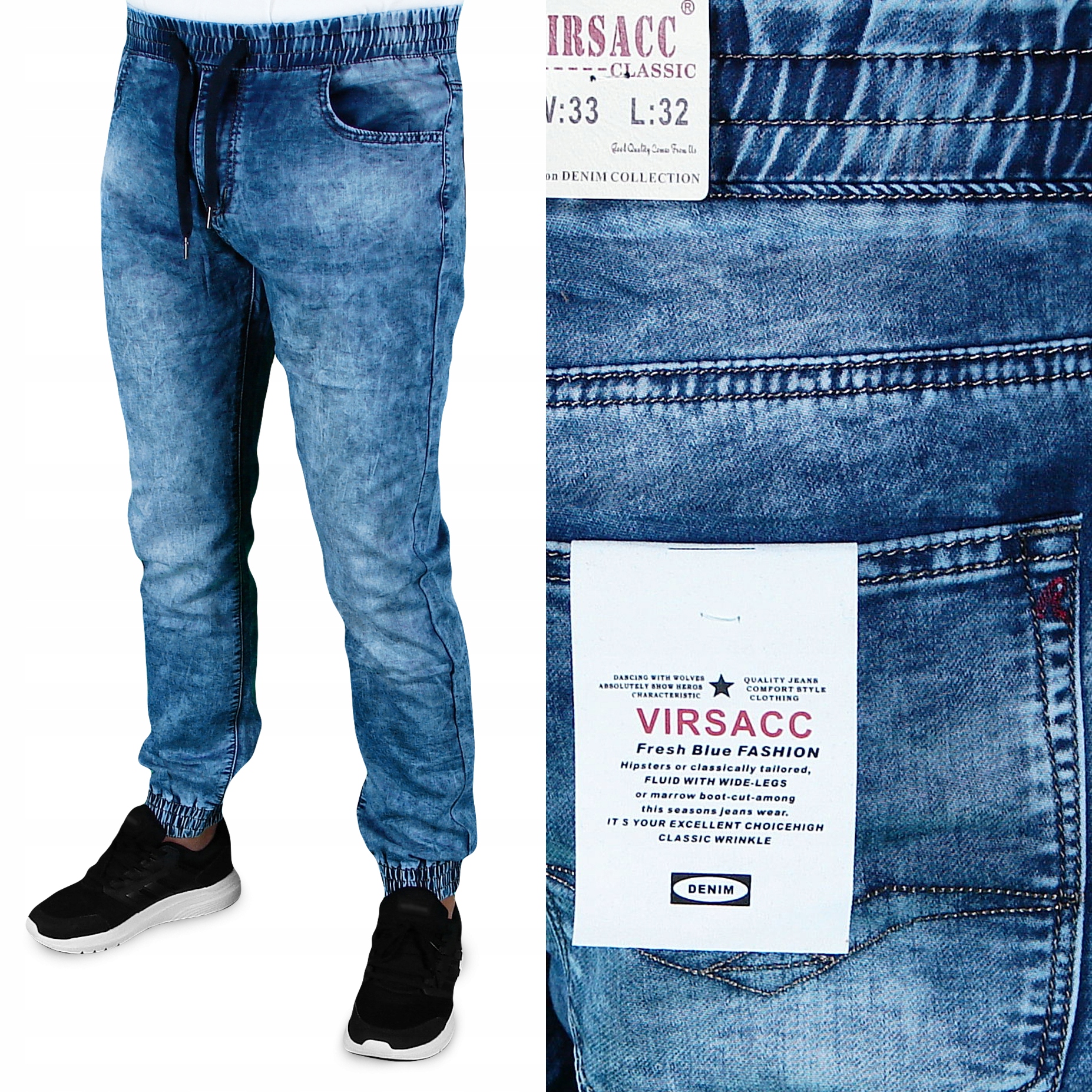 

Spodnie Męskie Jogger Jeans W33 Rozmiar L
