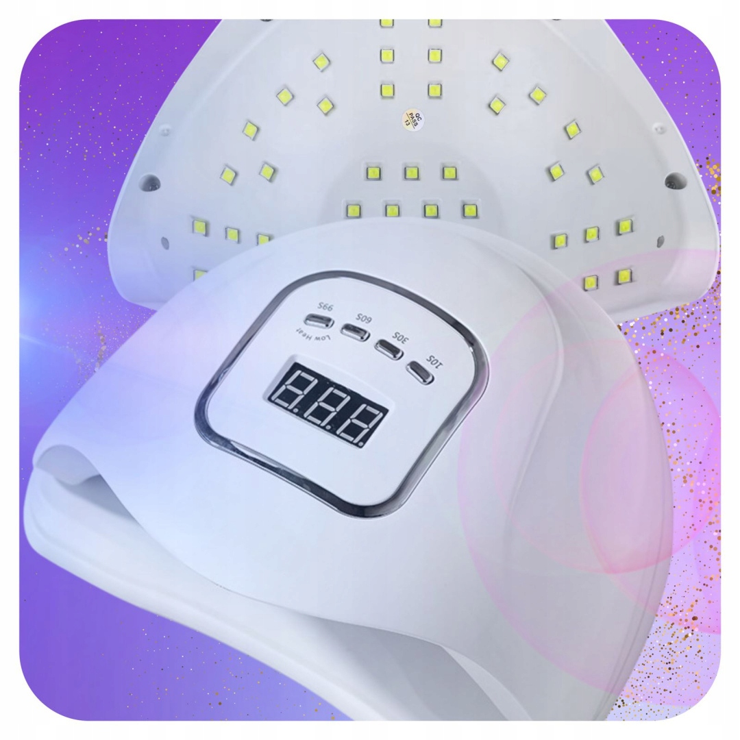 Lampa do Paznokci LED UV do Hybryd Żeli Mocna 80W Hybryd SUN LCD X5 TRYBÓW Moc 80 W