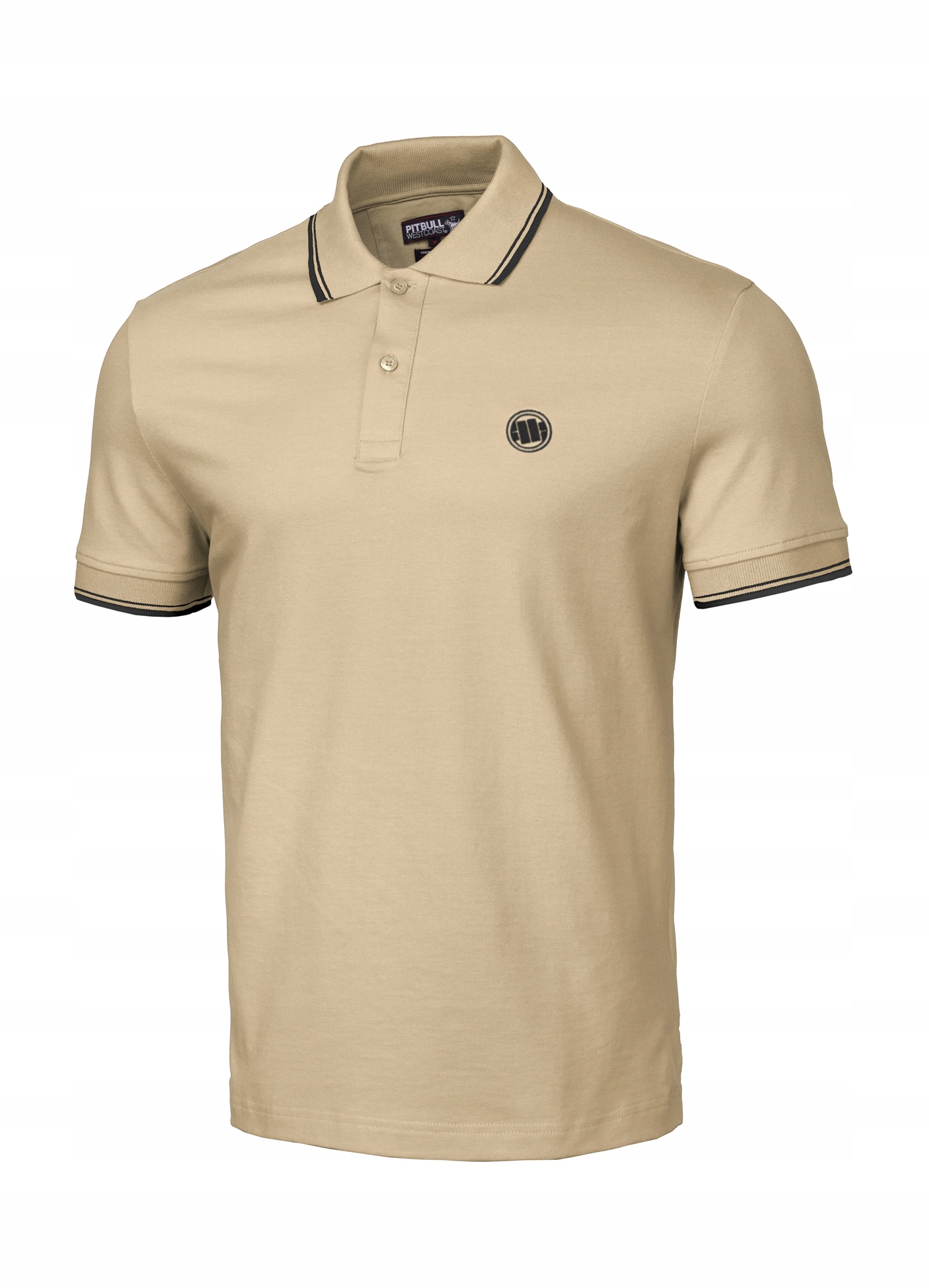 

Pitbull Polo Regular Stripes (XL) Piaskowe