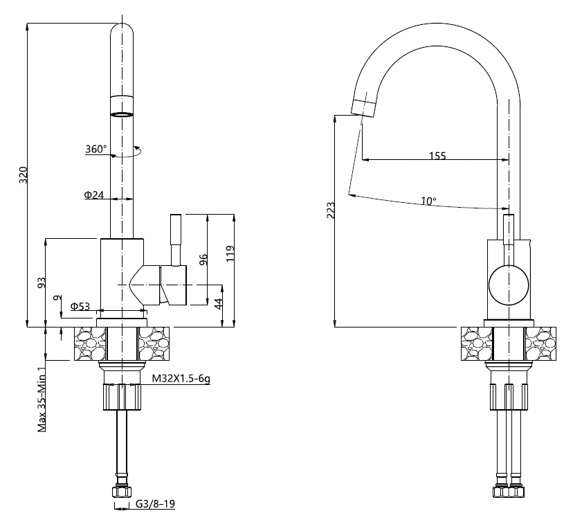 ZLEWOZMYWAK JEDNOKOMOROWY CZARNY + BATERIA + SYFON Stan opakowania oryginalne