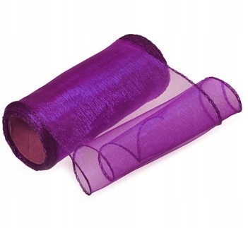 

Organza materiał dodatek dekoracyjny 12cm Fiolet