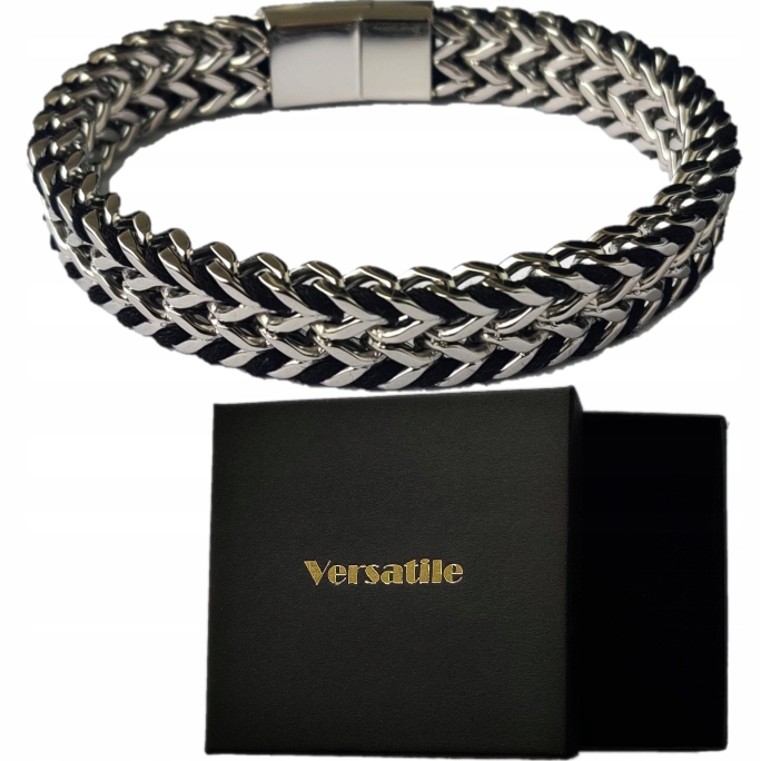 

Stalowo-materiałowa bransoletka Versatile Premium