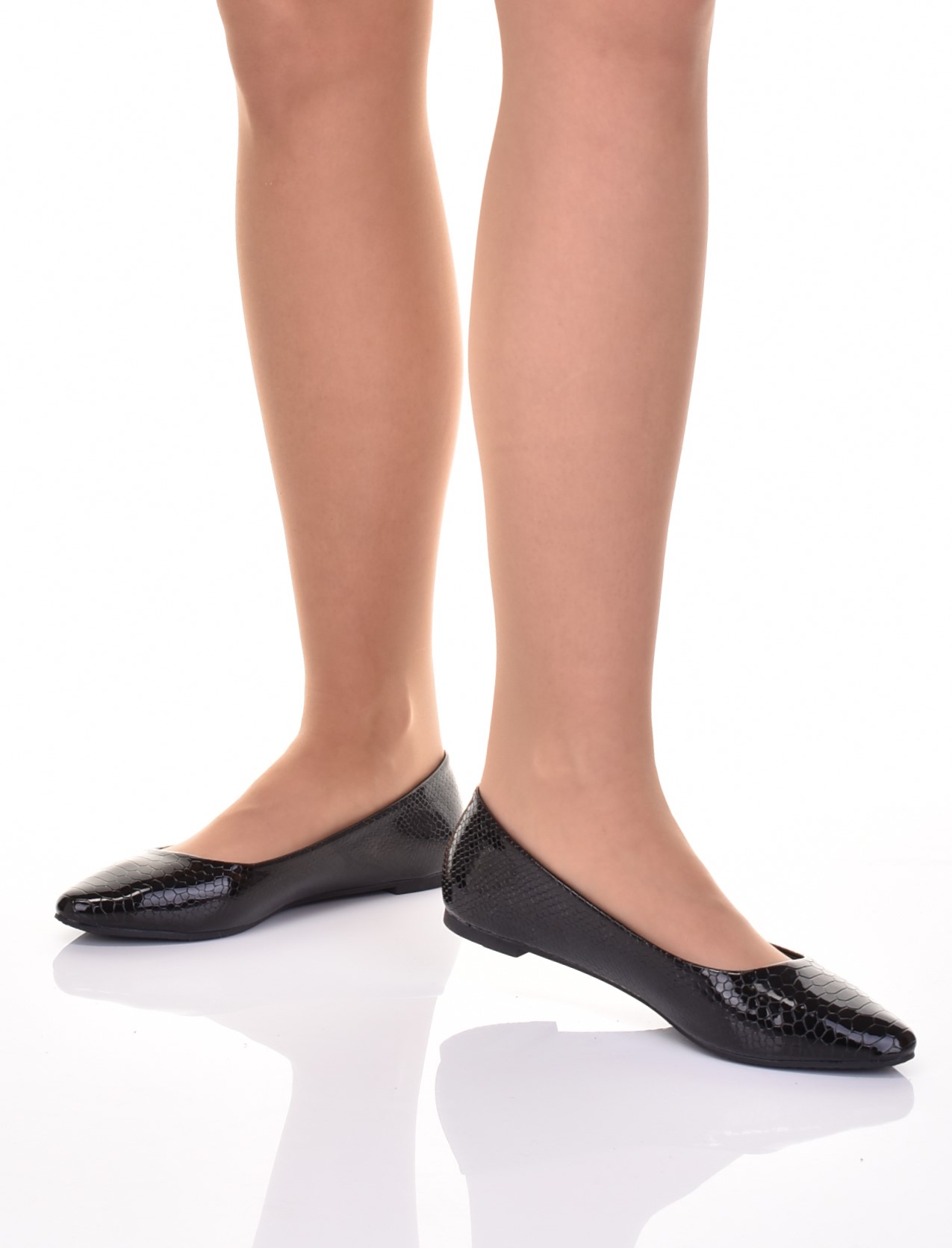 WYGODNE DAMSKIE BALERINY SOLIDNE ELEGANCKIE DAMSKIE BALETKI SKÓRZANE WZORY Rozmiar 38