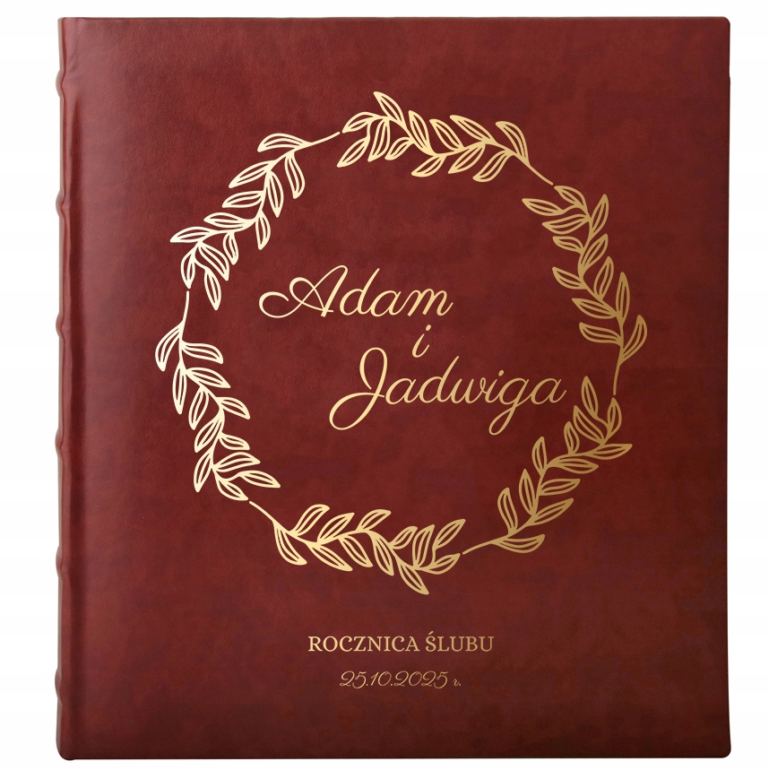 Okazały Album Na Zdjęcia Wklejane Złoty Nadruk Rocznica Ślubu Pamiątka Ślub