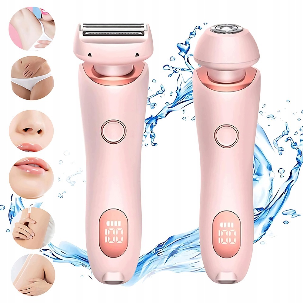 Holicí Strojek 2 Hlavice IPX7 Vodní Na Nohy A Podpaží Bikini