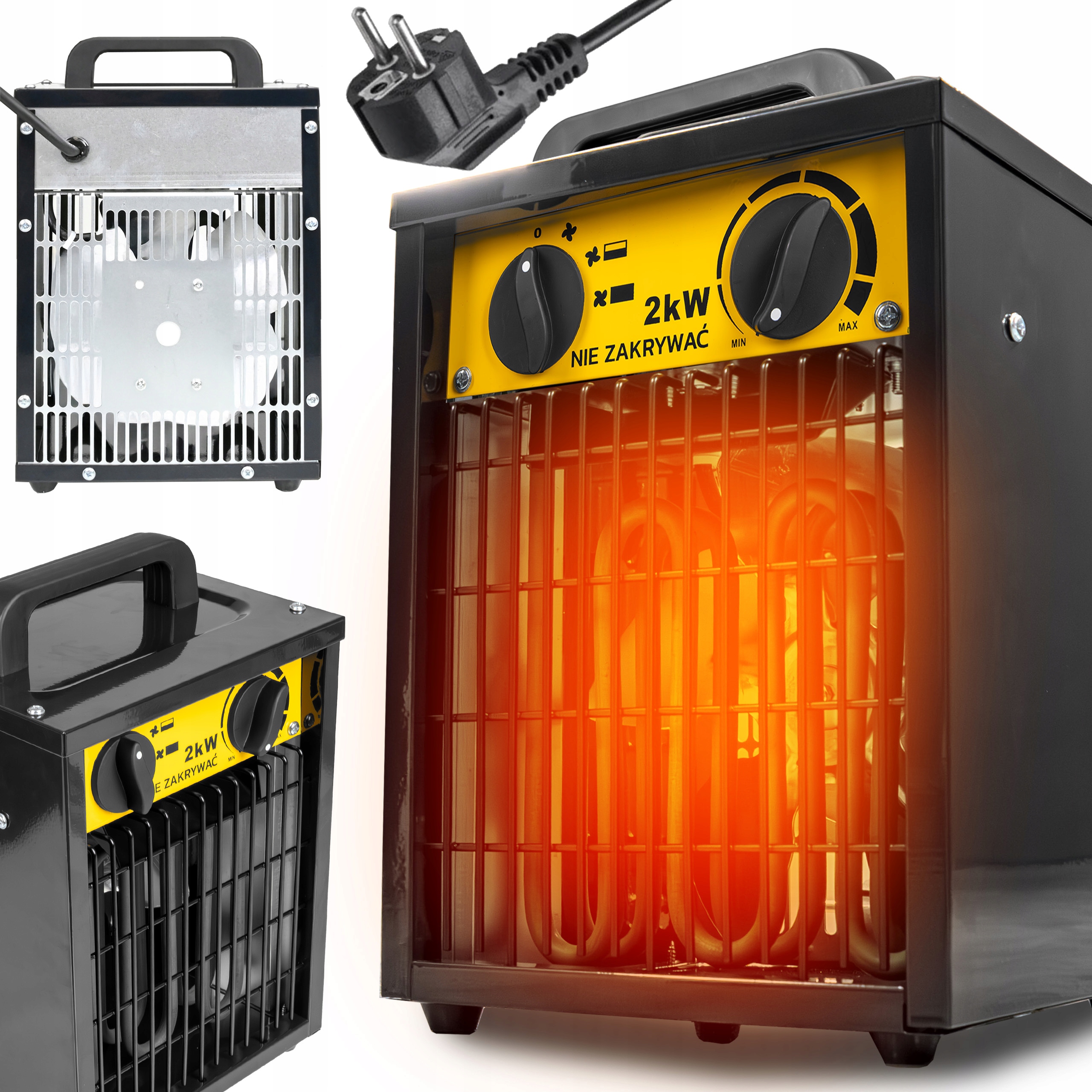 Elektrický Ohřívač Dmychadla 2000W Ohřívač Farelka 230V Termostat A++