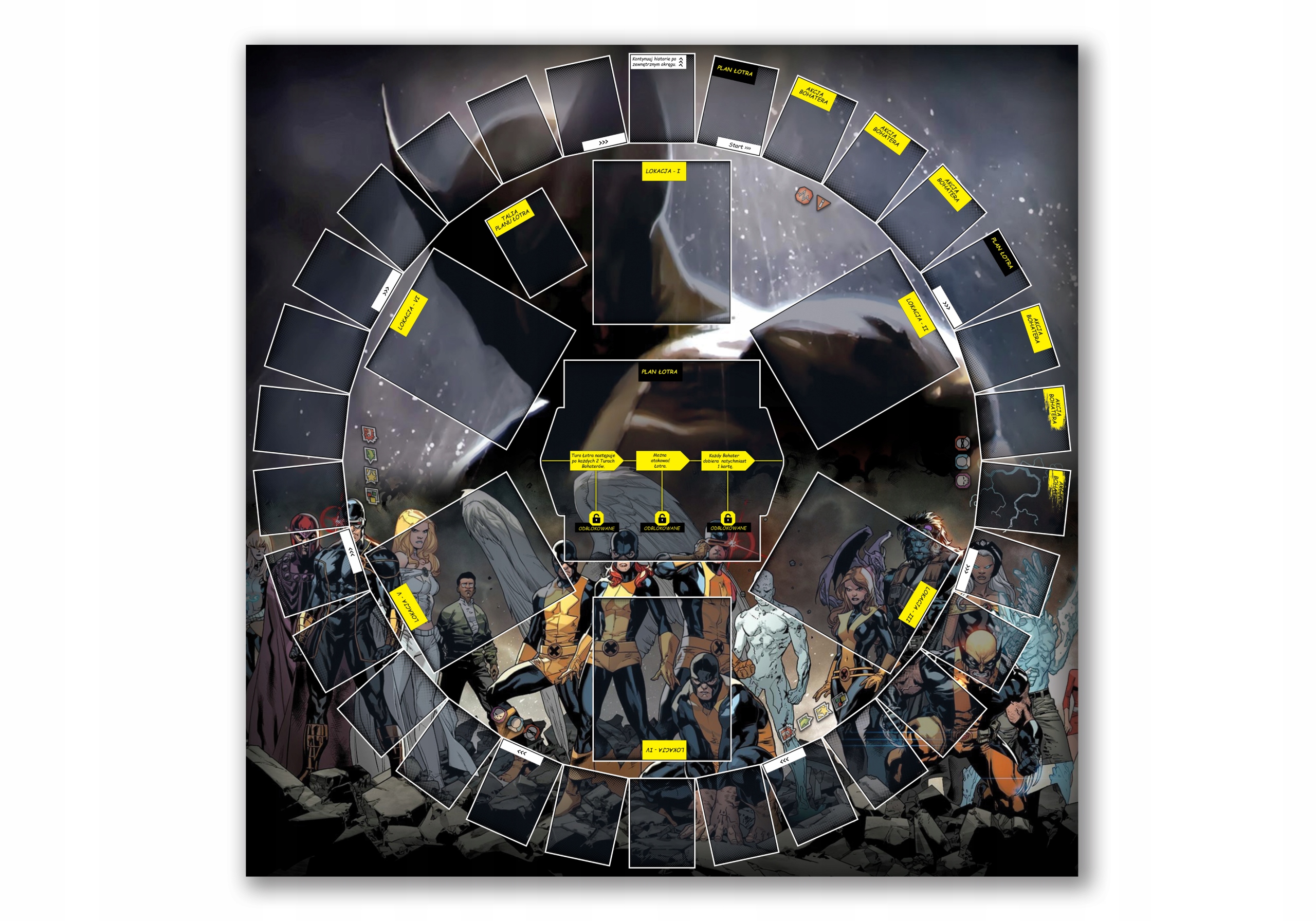 Marvel United X-men Ed. Wolverine plansza custom Producent Gembox