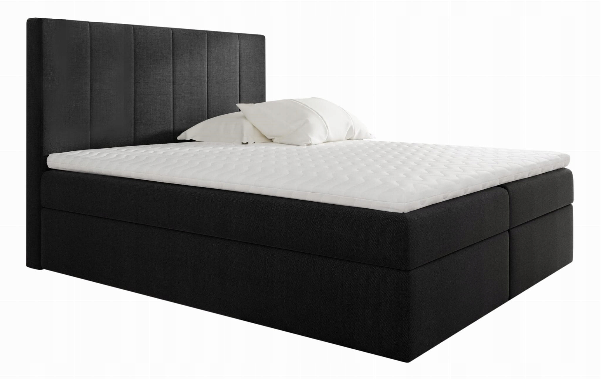 Kontinentální postel 160 x 200 cm s úložným prostorem a matrací, mix vzorů Almada