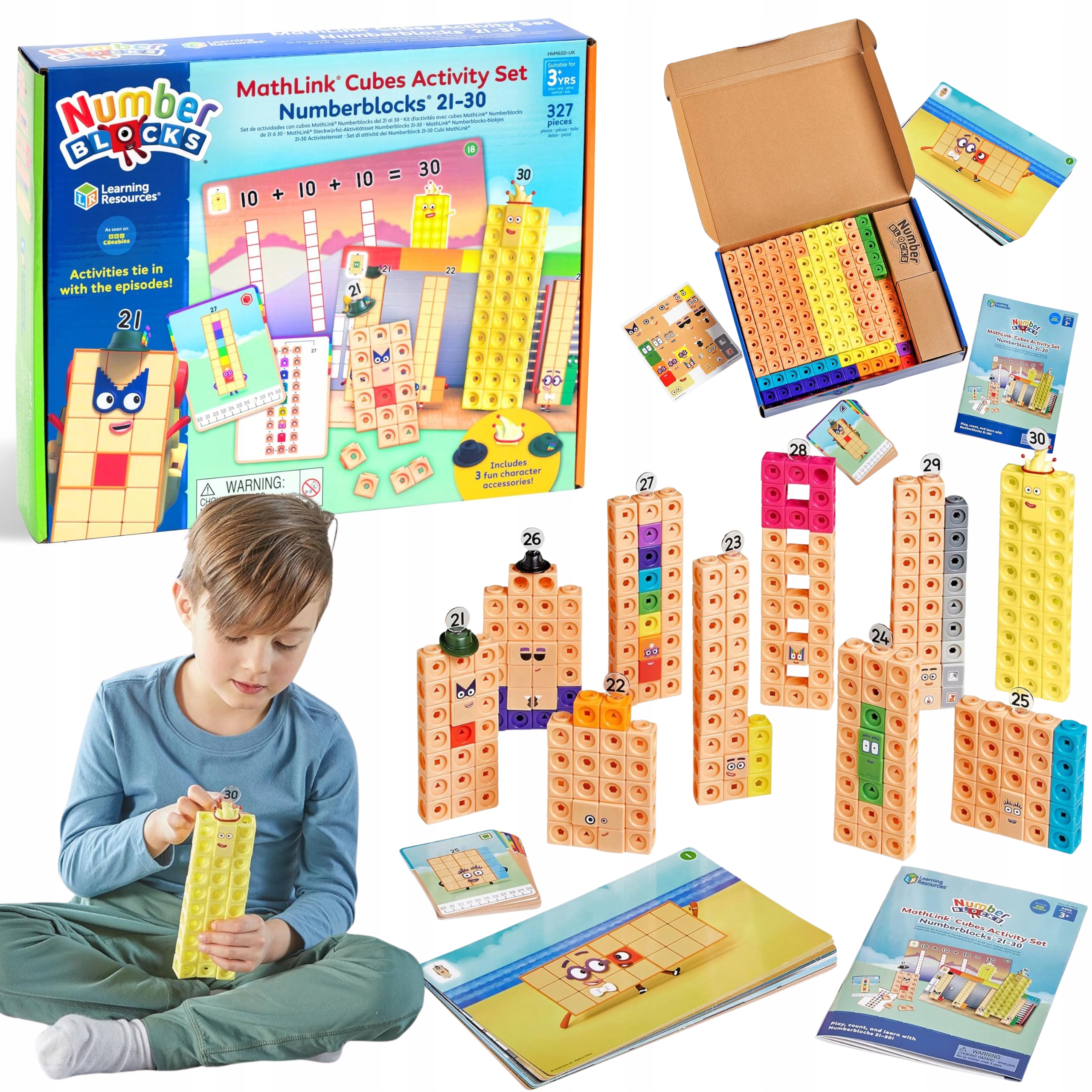 Numberblocks MathLink Cubes 21–30 zestaw edukacyjny nauka liczb