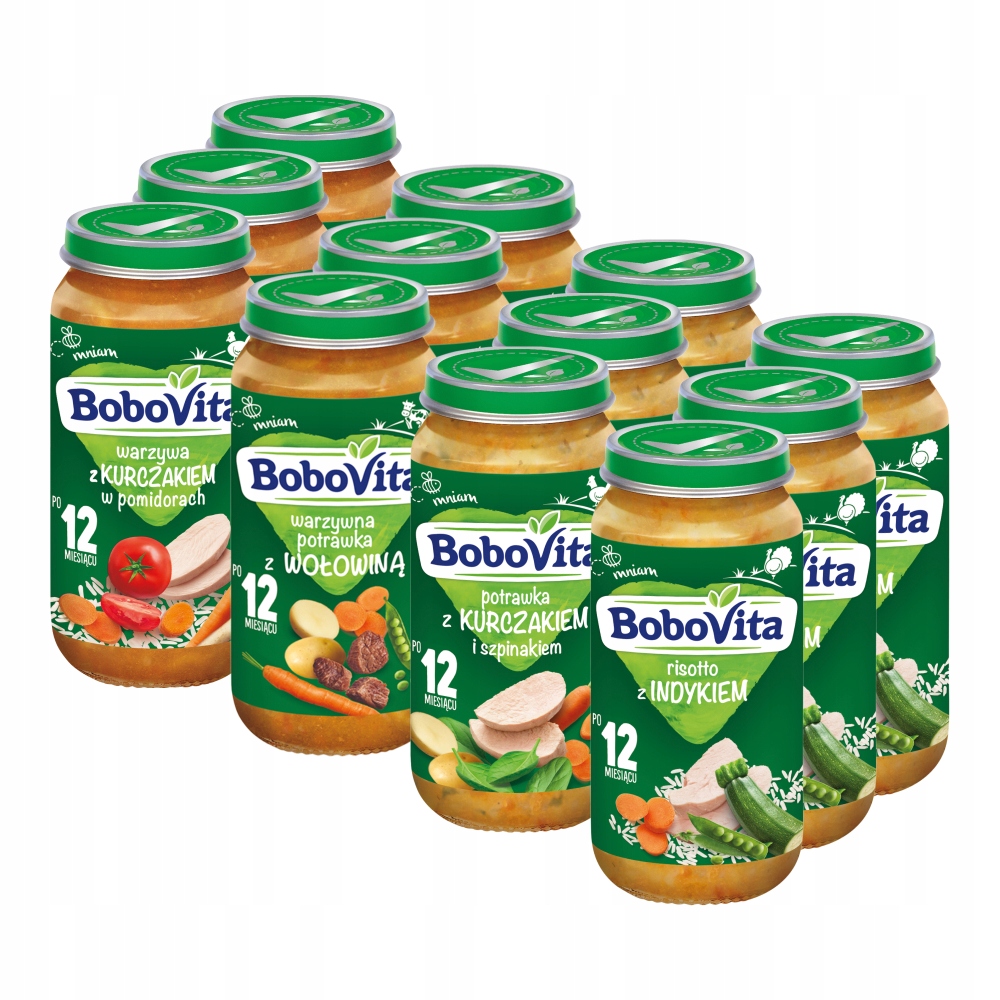 BoboVita Obiad Risotto 1-3 lata Zestaw 12x250g