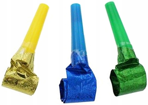 

Trąbka holograficzna 3szt piszczałka na urodziny