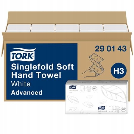 Levně Ručníky "Singlefold", bílá, Z/c, 2-vrstvé, H3, jemný, 15 balení,TORK 290143
