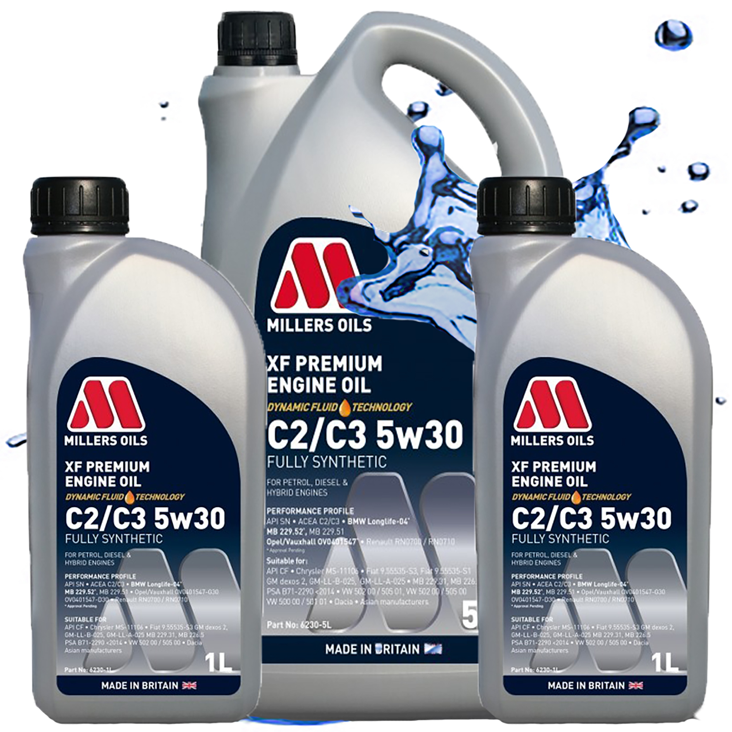 Syntetický Motorový Olej Millers Oils Xf Premium C2 C3 Tech Dft 5V30 7L