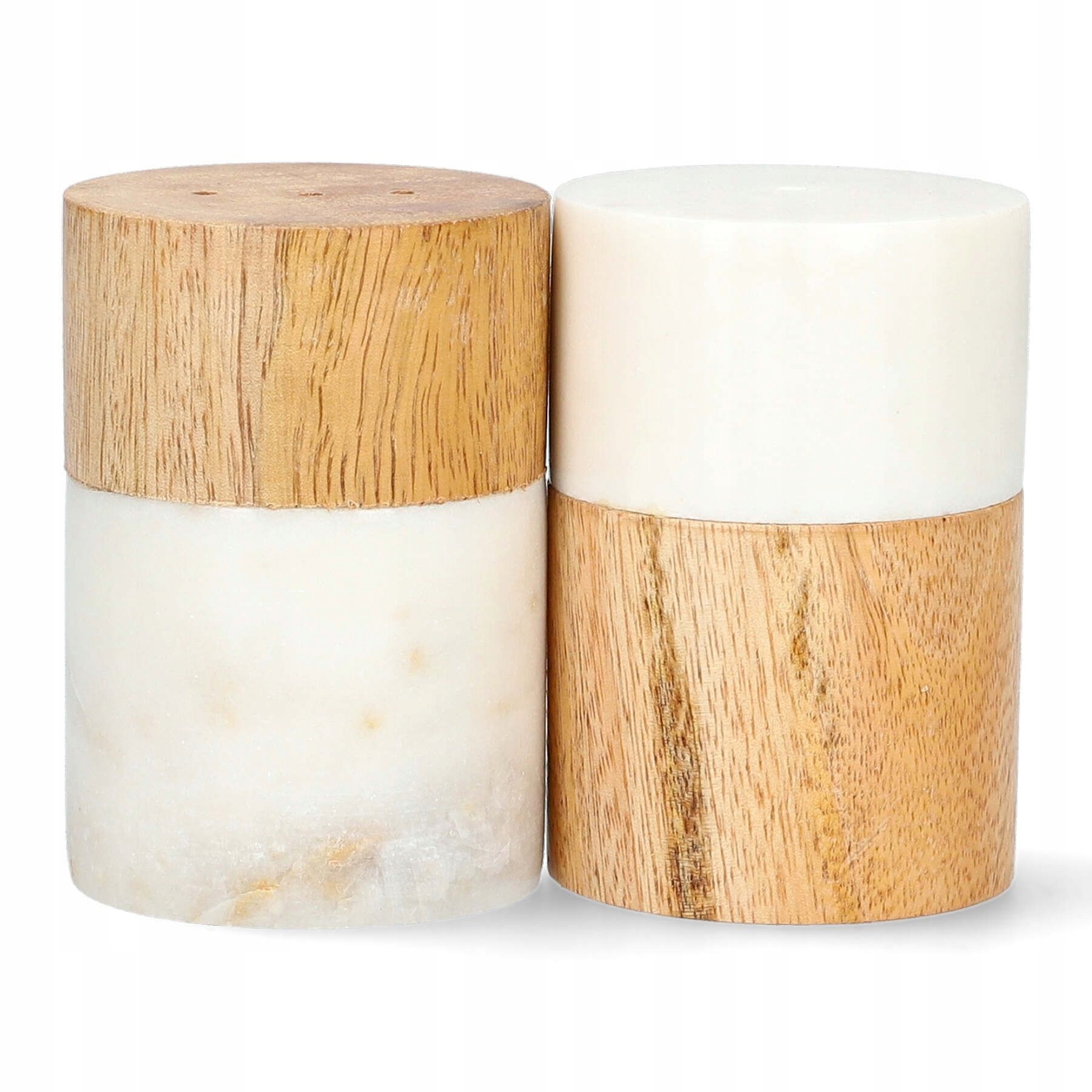 

solniczka i pieprzniczka biały zestaw Marmur 2 szt