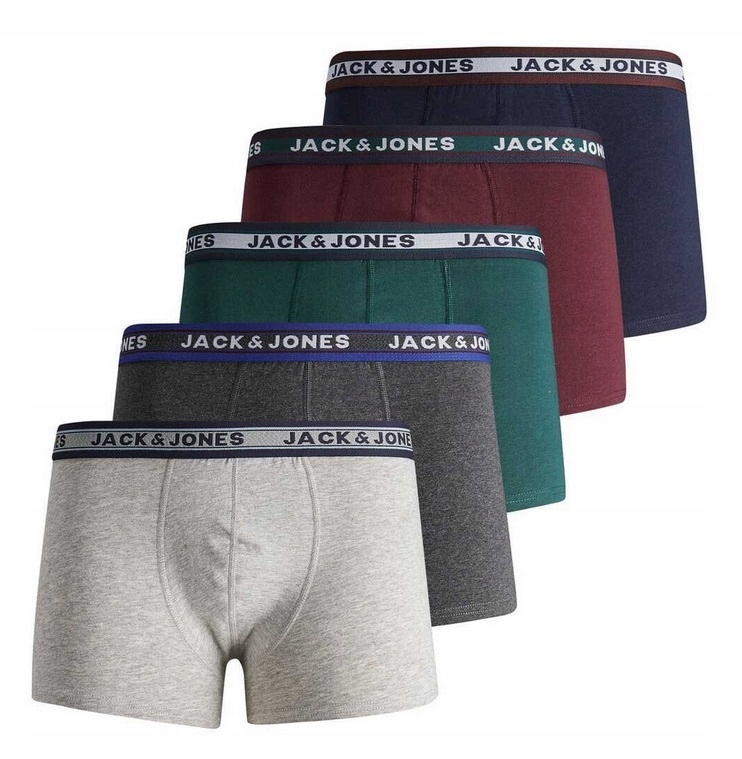 Oryginalne bokserki męskie Jack & Jones Jacoliver 5-pak 5 szt. M