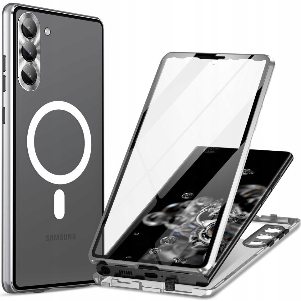 Magnetické Pouzdro Dual Glass pro Samsung Galaxy S24, case pro Magsafe