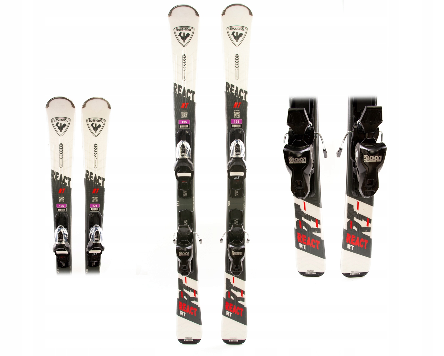NR25 Narty 135 ROSSIGNOL REACT RT LCT A48 BDB stan GRIP WALK SERWIS
