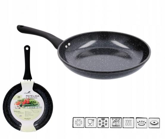 

Patelnia Aluminiowa 26CM Powłoka Ceramiczna Indukc
