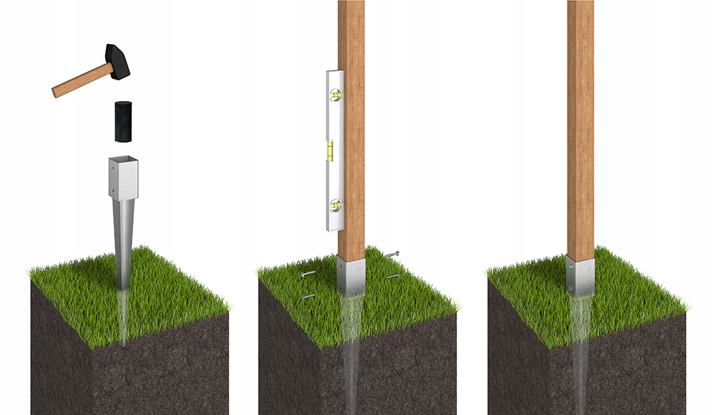 Podstawa słupa - kotwa wbijana do ziemi - PSG 70 Producent Domax