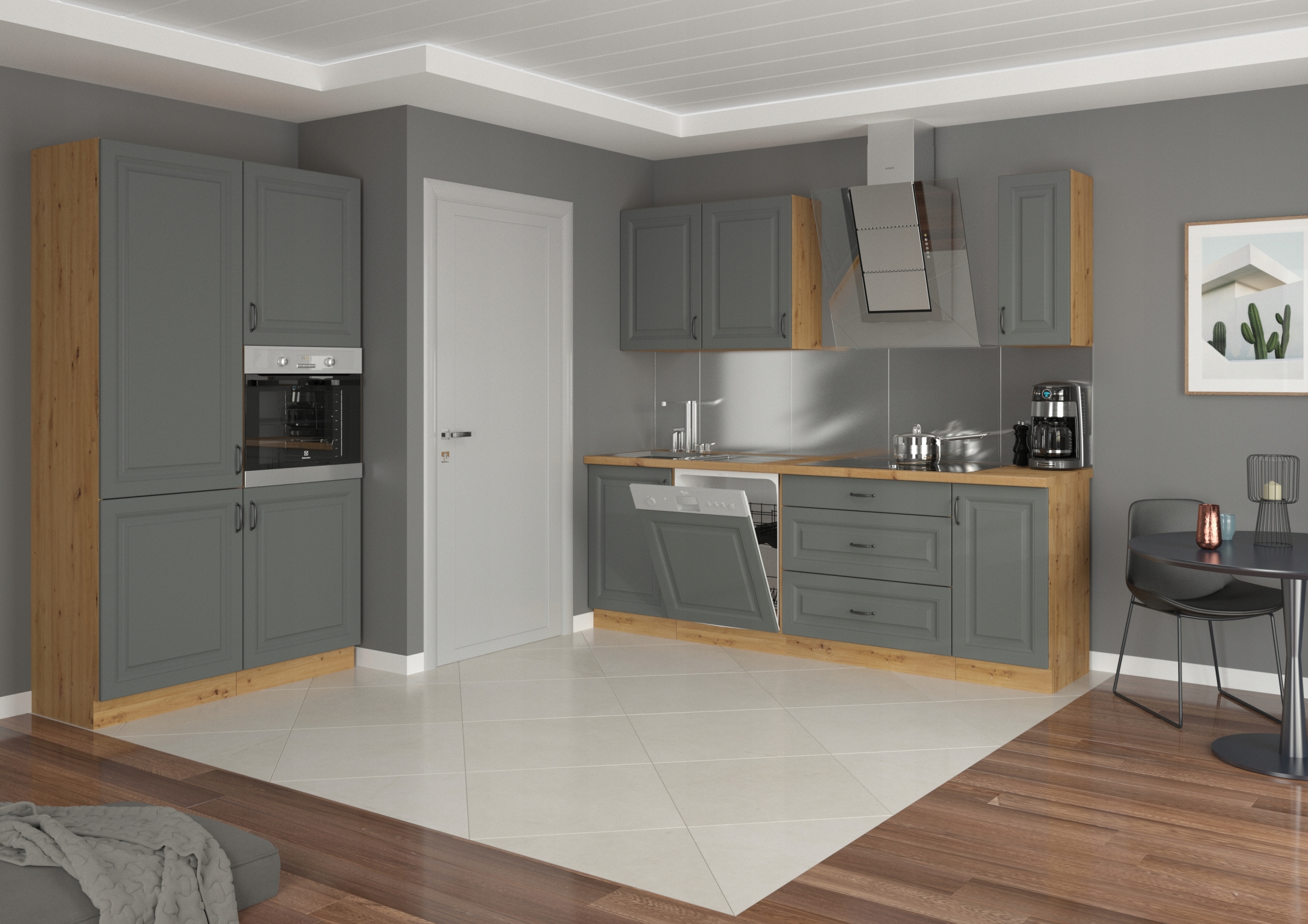 Szafka kuchenna górna 30x90 szara DUSTGREY SPRING Marka Umeblujdom