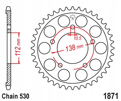 Ozubení zadní zadní velké Yamaha YZF-R6 48 zubů